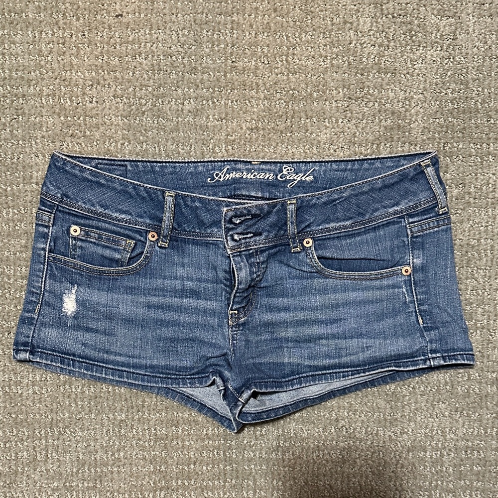 American Eagle Outfitters Dark Blue Denim Shorts